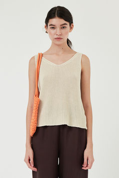"Tencel™ Knit Top - Cream" by amt.