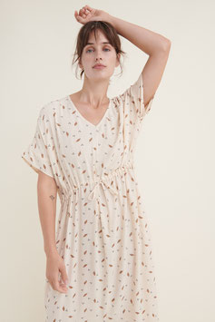 "Oversize Dropshoulder Dress - Birch" by basic apparel