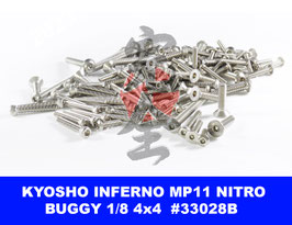 Pack Vis Inoxydable KYOSHO MP11 INFERNO NITRO 1/8 BUGGY 33028B 1/8 BUGGY par KANZEN