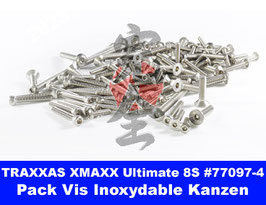 Pack Vis Inoxydable pour TRAXXAS XMAXX ULTIMATE 8S 77097-4