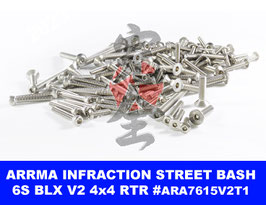 Pack Vis Inoxydable ARRMA INFRACTION STREET BASH 6S BLX