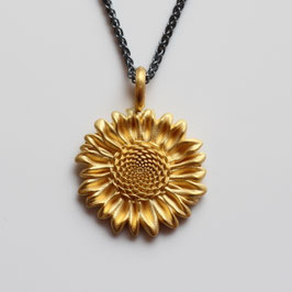 Sonnenblume Anhänger aus 900 Gold