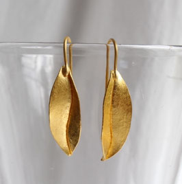 24k Feingold Blatt Ohrringe handziseliert