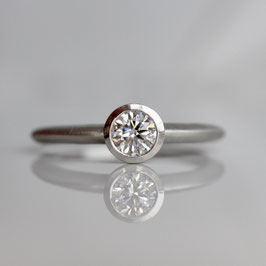 Platinring 950 mit Viertelkaräter Diamant zertifiziert