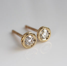 Mini Diamantohrstecker aus 750 Gold, 0.36ct