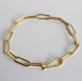 großes Paperclip Armband aus 750 Gold