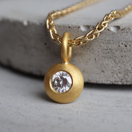 Diamantanhänger 900 Gold Nugget Viertelkaräter