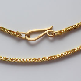 schwere dicke Fuchsschwanzkette aus 900 Gold mit Hakenverschluss