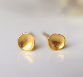 Mini Feingold Nugget Ohrstecker aus 24k und 18k Gold