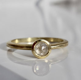 natürlicher Rosenschliff Diamantring