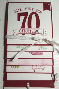 Wasserfallkarte zum Geburtstag personalisierbar