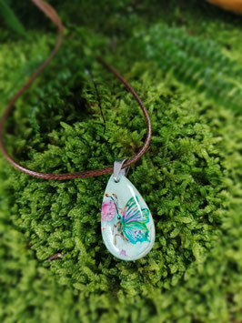 Peinture miniature Papillon sur pierre