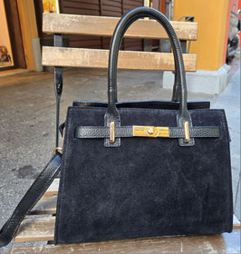 Jacqueline mini Nera in camoscio