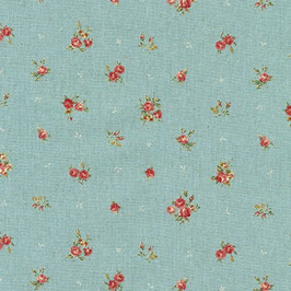 LINO FLORAL AZUL .
