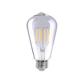 E27 LED Fassung , 4Watt - 8Watt, 450lm- 850lm,  2700k, 230Volt, Dimmbar, Filament LED Retro Vintage Style