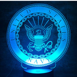 US NAVY Logo Emblem LED Lampe + Fernbedienung