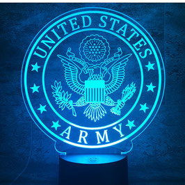 U.S. ARMY Logo LED Lampe + Fernbedienung