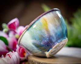 1228 - 750ml - Große Müslischale, Schale in REGENBOGEN außen, graulila innen