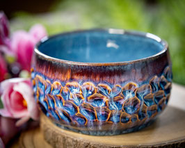 1246 - 1.100ml Salatschale, Bowl in braun, blau