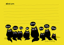 Dicke-Katze-Notizblock „Black Cats“