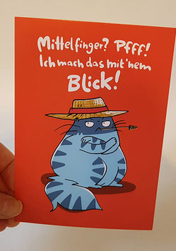 Postkarte „Mittelfinger“