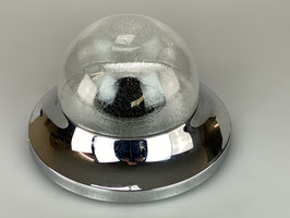 60er 70er Jahre Lampe Leuchte Plafoniere Flush Mount Glas Space Age Design 60s