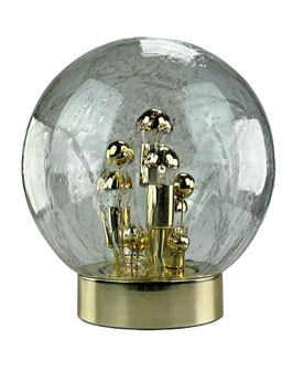 60er 70er Jahre Tischlampe Kugellampe Doria "Big Ball" Glas Space Age Design