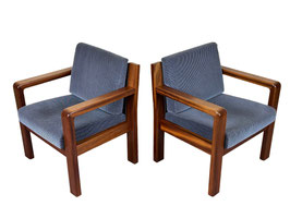2x 60er 70er Jahre Teak Sessel Easy Chair Loungechair Danish Modern Design 70s