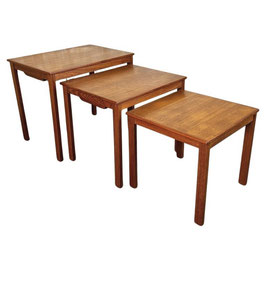 60er 70er Jahre Teak Nesting Tables Side Table Beistelltische Danish Modern 60s
