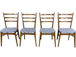 4x 60er 70er Jahre Stuhl Stühle Dining Chair Mid Century Danish Modern Design