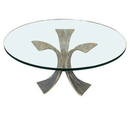 60s 70s Coffee Table Couchtisch Luciano Frigerio Brutalist Bronze Glastisch 60s