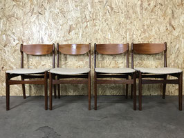 4x 70er Jahre Teak Stühle Stuhl Dining Chair Danish Design Denmark Mid Century