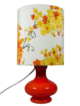 60er 70er Jahre Tischlampe Tischleuchte Glas Mid Century Space Age Design