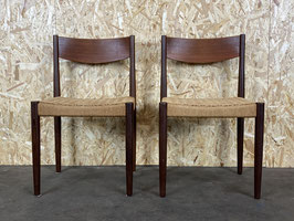 2x 60er 70er Jahre Teak Stühle Dining Chair Stuhl Poul M. Volther Frem Røjle