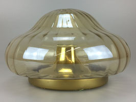 60er 70er Jahre Lampe Leuchte Plafoniere Flush Mount Messing Space Age Design