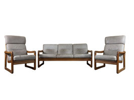 60er 70er Jahre Teak Sofa 3er & 2x Sessel Easy Chair Holstebro Møbelfabrik A/S
