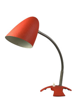 60er 70er Jahre Lampe Leuchte Tischlampe Schreibtischlampe Metall Space Age
