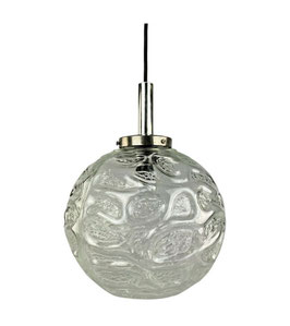 70er Jahre Lampe Leuchte Kugellampe Hängelampe Glas Deckenlampe Space Age Design