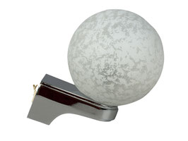 60er 70er Jahre Wandlampe Kugellampe Metall Chrom & Glas Space Age Design
