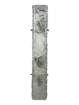 60er 70er Jahre Eis Glas Wandlampe Wandleuchte von J.T. Kalmar Austria Design