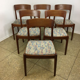 6x 60er 70er Jahre Teak Stuhl Stühle Dining Chair Juul Kristensen Design 60s 70s