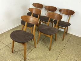 6x 60er 70er Jahre Teak Stuhl Stühle Dining Chair Danish Design Denmark 60s