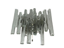 60er 70er Jahre Eis Glas Wandlampe Wandleuchte von J.T. Kalmar Austria Design