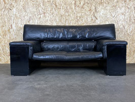 70er Vintage Brigadier Sofa Ledersofa Cini Boeri für Knoll Couch Design 70s
