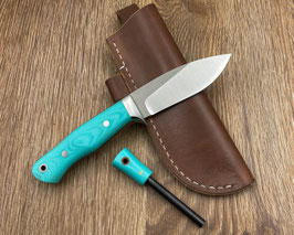 FH Revenant M, Turquoise Linen Micarta
