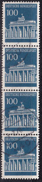 BRD 510 gestempelt senkrechter 4-er Streifen