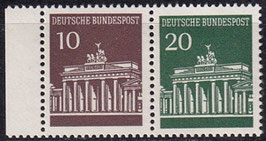 BRD W27 postfrisch mit Bogenrand links (MH13)