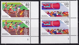 BRD 1269-1270 postfrisch senkrechte Paare mit Eckrand rechts unten(FN)