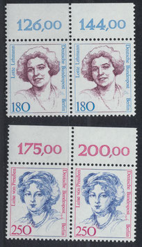 BERL 844-845 postfrisch waagrechte Paare mit Bogenrand oben