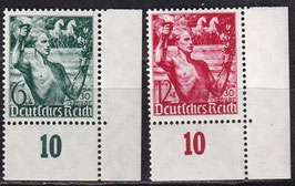 DR 660-661 postfrisch mit Eckrand rechts unten